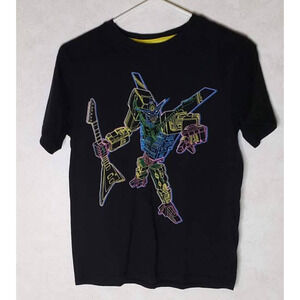 Gap Kids Boys Colorful Rocking Robot Cotton Everyday T-Shirt Black XL